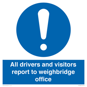All drivers and visitors report to weighbridge office
